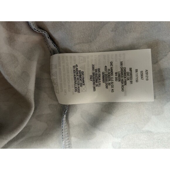 Women's Gray Blue Plus 1X Camouflage Casual Whimsical Officecore Cozy - Picture 7 of 7